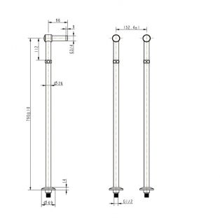 Напольные стойки для смесителя Boheme Imperiale золото 602